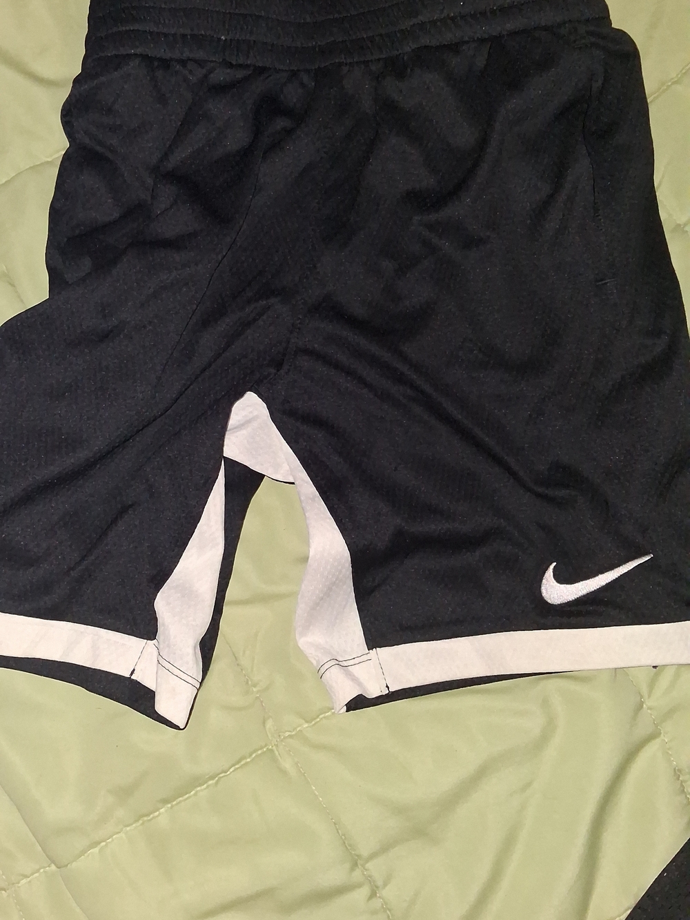 Nike Black Dri-FIT Athletic Shorts with White Logo